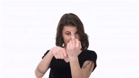 gif of middle finger|aesthetic girl middle finger gif.